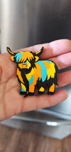 Load image into Gallery viewer, 3d Printed Farm Western Longorn Horse Cow Magnet Made in America
