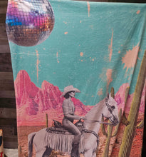 Load image into Gallery viewer, Desert Cowgirl Throw Blanket 60" x 80" Made in USA
