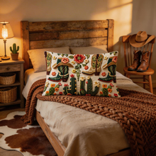 Load image into Gallery viewer, Baha Ranch Cactus Satin Pillow Case Made in America
