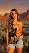 Load image into Gallery viewer, Baha Ranch Sunset Cowboy Tank Top
