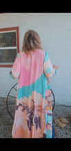 Load image into Gallery viewer, Baha Ranch Retro Pop Western Button Up Shirt Dress Duster
