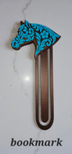 Load image into Gallery viewer, Baha Ranch Year of the Horse Tooled 3d Print Bookmark Keychain Hatpin Magnet Purse Charm Made in America

