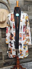 Load image into Gallery viewer, Vintage Cowboy Collage Western Lightweight Cardigan
