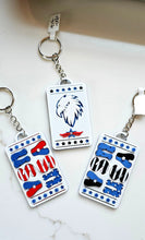 Load image into Gallery viewer, Patriotic Keychain - choice of styles - 3D Print USA - Made in America

