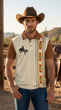 Load image into Gallery viewer, Baha Ranch Desert Cowboy Aztec Polo Shirt
