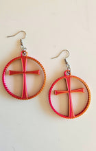 Load image into Gallery viewer, 3D Print Christian Cross Faith Earrings Made in America
