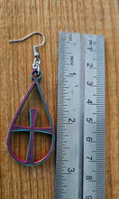 Load image into Gallery viewer, 3D Print Christian Cross Faith Earrings Made in America
