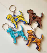 Load image into Gallery viewer, 3D Print Tooled Beagle Save the Beagles Fundraiser Keychain Purse Charm Ornament Made in America
