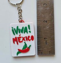 Load image into Gallery viewer, Choice of 3D print Keychains Mexico Cinco de Mayo Chili Sugar Skull Made in America
