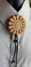 Load image into Gallery viewer, Baha Ranch Gold Cream Concho 3D Inlay Bolo Made in America
