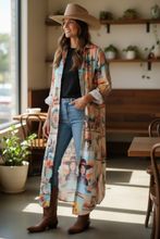 Load image into Gallery viewer, Colores de Mexico Pictures of the Southwest Button-Up Long Sleeve Shirt Dress Duster
