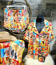 Load image into Gallery viewer, Vintage Rodeo Poster Satin Pajama Set
