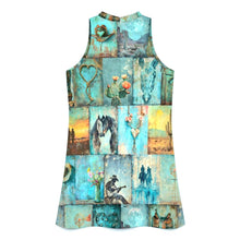 Load image into Gallery viewer, Baha Ranch Turquoise Dreams Sleeveless Mini Dress
