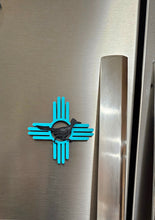 Load image into Gallery viewer, 3D New Mexico Zia Magnet or Bookmark or Keychain or Earrings
