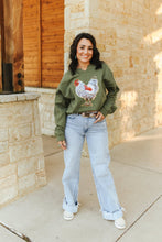 Load image into Gallery viewer, Rooster Sequin V-neck Graphic Sweatshirt
