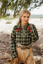 Load image into Gallery viewer, Plaid Petal Rodeo Button Up
