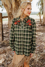 Load image into Gallery viewer, Plaid Petal Rodeo Button Up
