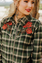 Load image into Gallery viewer, Plaid Petal Rodeo Button Up
