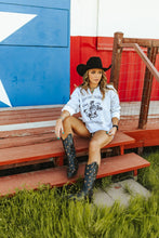 Load image into Gallery viewer, Saddle Oiled Graphic Raw Hem Sweatshirt
