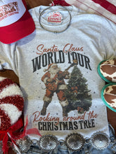 Load image into Gallery viewer, Santa Rocking Around The Christmas Tree Graphic Tee
