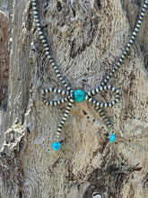 Load image into Gallery viewer, Silver Pearls Bow Necklace
