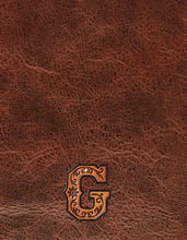Load image into Gallery viewer, Monogrammed Initial Western Leather Look Saddle Longhorn Cowboy Cowgirl Kitchen Dish Towels Made in America
