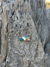 Load image into Gallery viewer, Spiny Oyster Turquoise Bar Necklace
