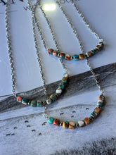 Load image into Gallery viewer, Spiny Oyster Turquoise Beaded Chain Necklace
