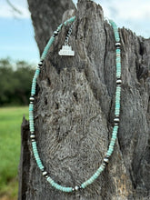 Load image into Gallery viewer, Sterling Silver Amazonite Beaded Choker
