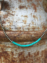 Load image into Gallery viewer, Sterling Silver Azure Soul Heishi Beaded Necklace
