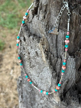 Load image into Gallery viewer, Sterling Silver Canyon Rose Mixed Stone Beaded Necklace
