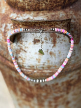 Load image into Gallery viewer, Sterling Silver Desert Spectrum Heishi Beaded Necklace
