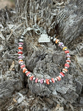 Load image into Gallery viewer, Sterling Silver Desert Sunset Shell Heishi Bead Bracelet
