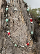 Load image into Gallery viewer, Sterling Silver Desert Trail Mixed Stone Beaded Necklace
