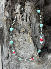 Load image into Gallery viewer, Sterling Silver Desert Trail Mixed Stone Beaded Necklace
