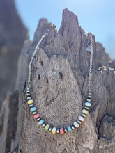Load image into Gallery viewer, Sterling Silver Spring Pastel Opal Necklace
