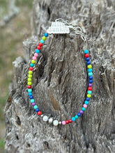 Load image into Gallery viewer, Sterling Silver Prism And Pearl Bracelet
