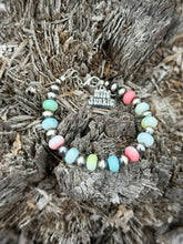 Load image into Gallery viewer, Sterling Silver Spring Pastel Opal Bracelet
