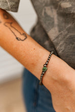 Load image into Gallery viewer, Sterling Silver Turquoise Flat Bead Bracelet
