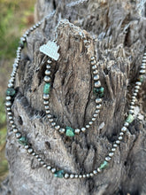Load image into Gallery viewer, Sterling Silver Turquoise Flat Bead Bracelet
