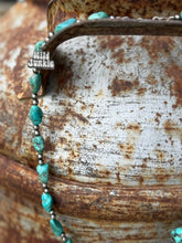Load image into Gallery viewer, Sterling Silver Turquoise Nugget Beaded Necklace

