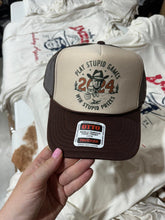 Load image into Gallery viewer, Stupid Games Stupid Prizes Trucker Hat
