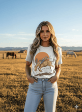 Load image into Gallery viewer, The Sunset Cowboy Rider Graphic Tee
