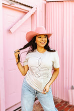 Load image into Gallery viewer, The Original, Viral Boot Stitch Western Graphic Tee - Grey
