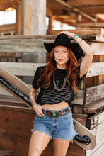 Load image into Gallery viewer, The Original, Viral Boot Stitch Western Graphic Tee - Black
