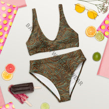 Load image into Gallery viewer, Yeehaw Turquoise Tooled Leather Print Bikini
