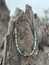 Load image into Gallery viewer, Turquoise And Blush Beaded Necklace
