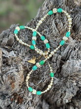 Load image into Gallery viewer, Turquoise And Gold Beaded Necklace
