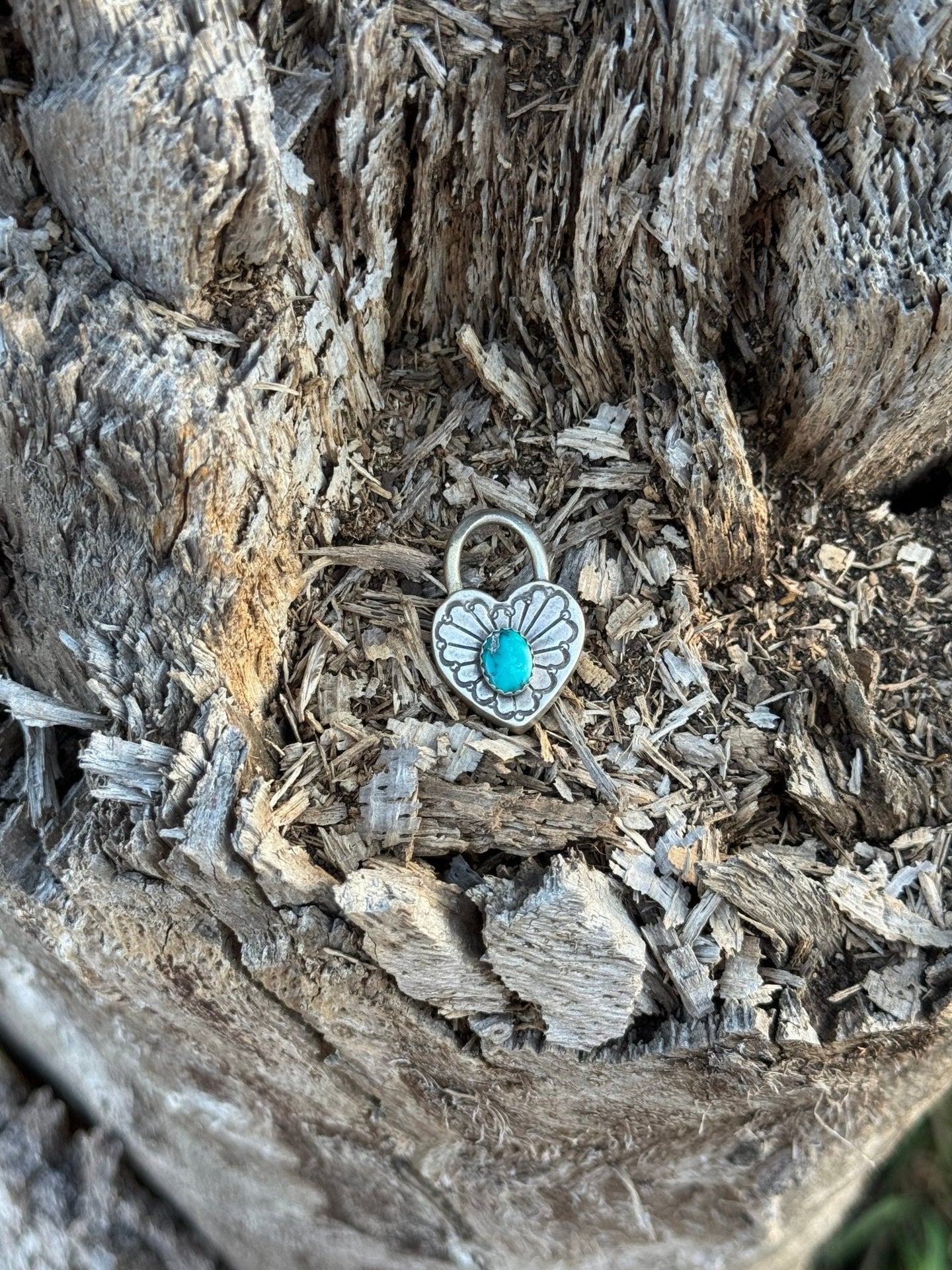 Turquoise Heart Locket Pendant