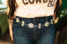 Load image into Gallery viewer, Turquoise Multi Concho Chain Belt
